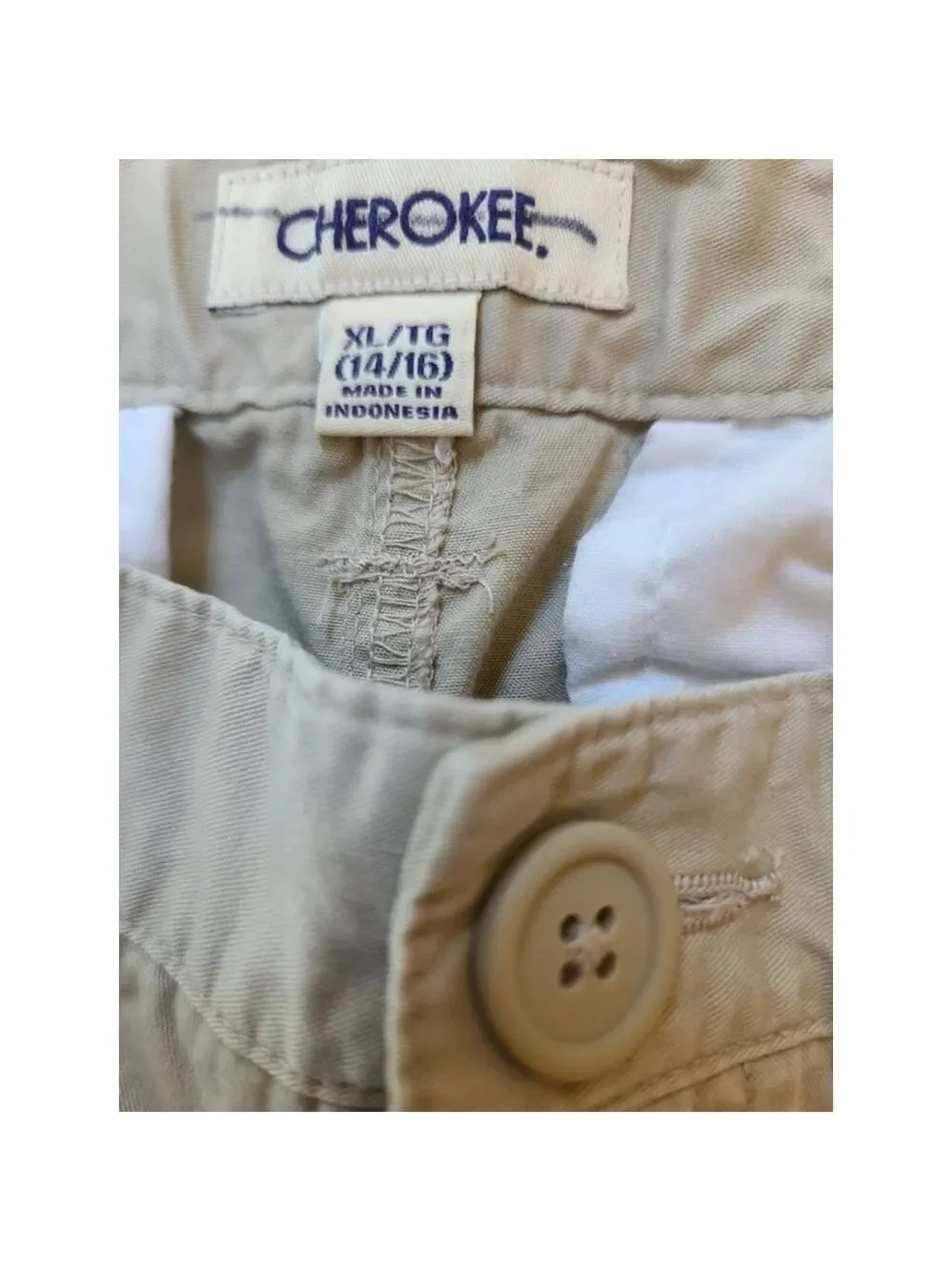Cherokee Girls XL 14/16 Beige Casual Shorts with Pockets